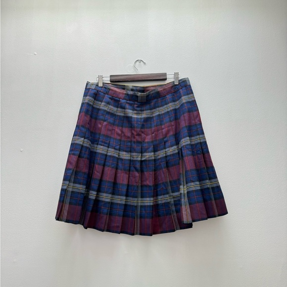 Vintage - Halpern’s Canada Blue Red Tartan Plaid Kilt Skirt - Picture 6 of 8